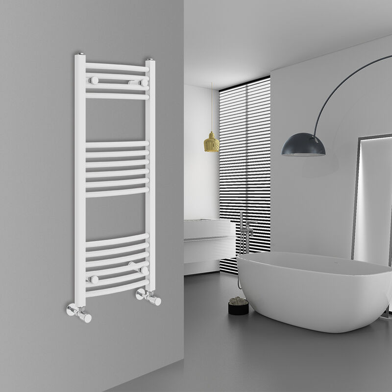 Image of Warmehaus - Curved White Bathroom Ladder&hellip;