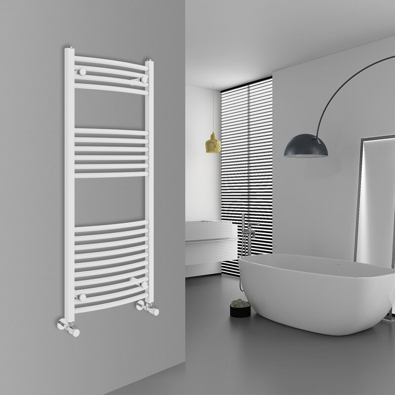 Image of Warmehaus - Curved White Bathroom Ladder&hellip;