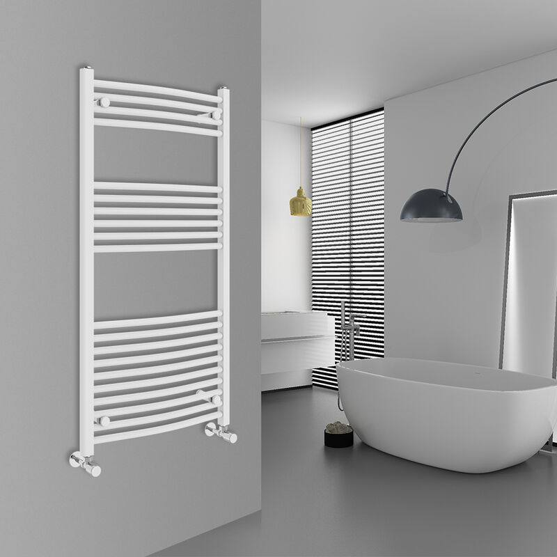 Image of Warmehaus - Curved White Bathroom Ladder&hellip;