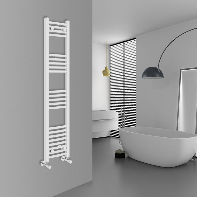 Image of Warmehaus - Curved White Bathroom Ladder&hellip;