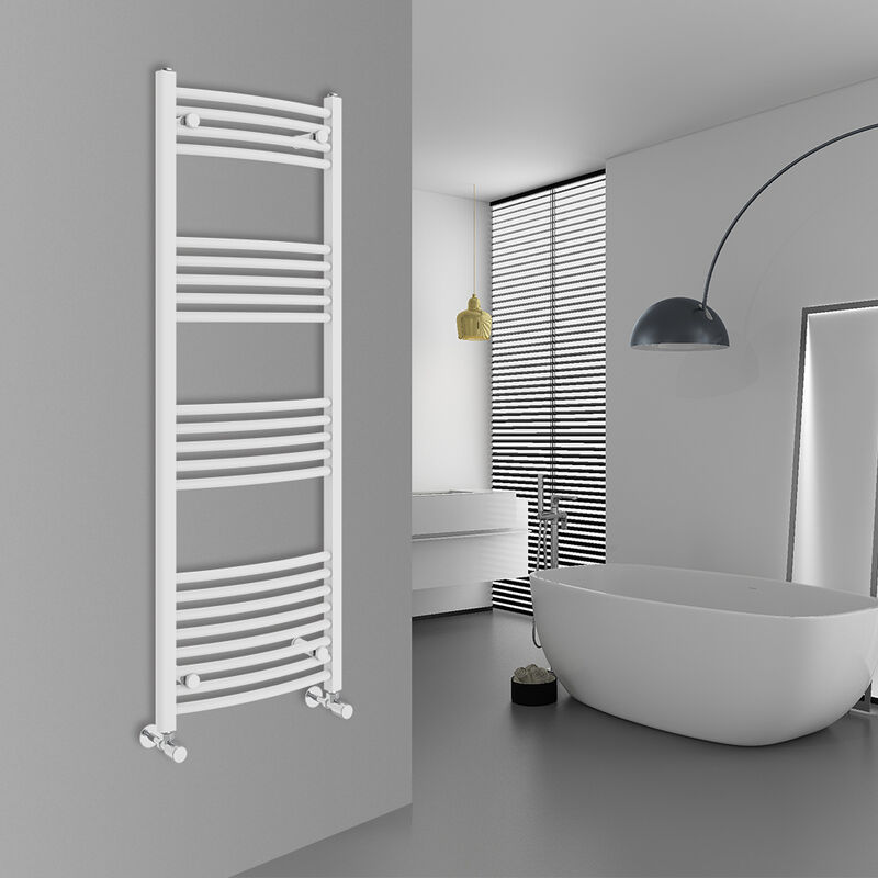 Image of Warmehaus - Curved White Bathroom Ladder&hellip;