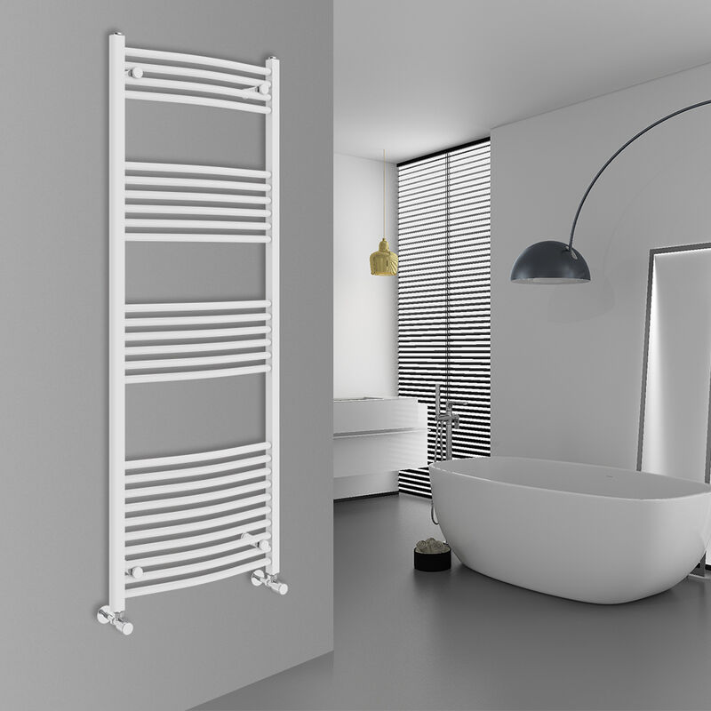 Image of Warmehaus - Curved White Bathroom Ladder&hellip;