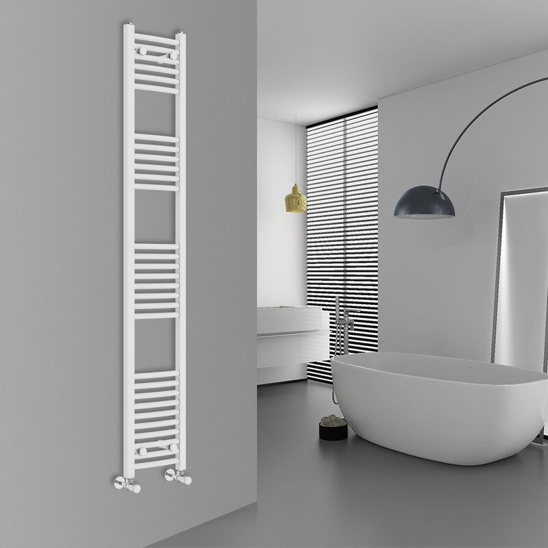 Image of WarmeHaus Curved White Bathroom Ladder Radiator&hellip;