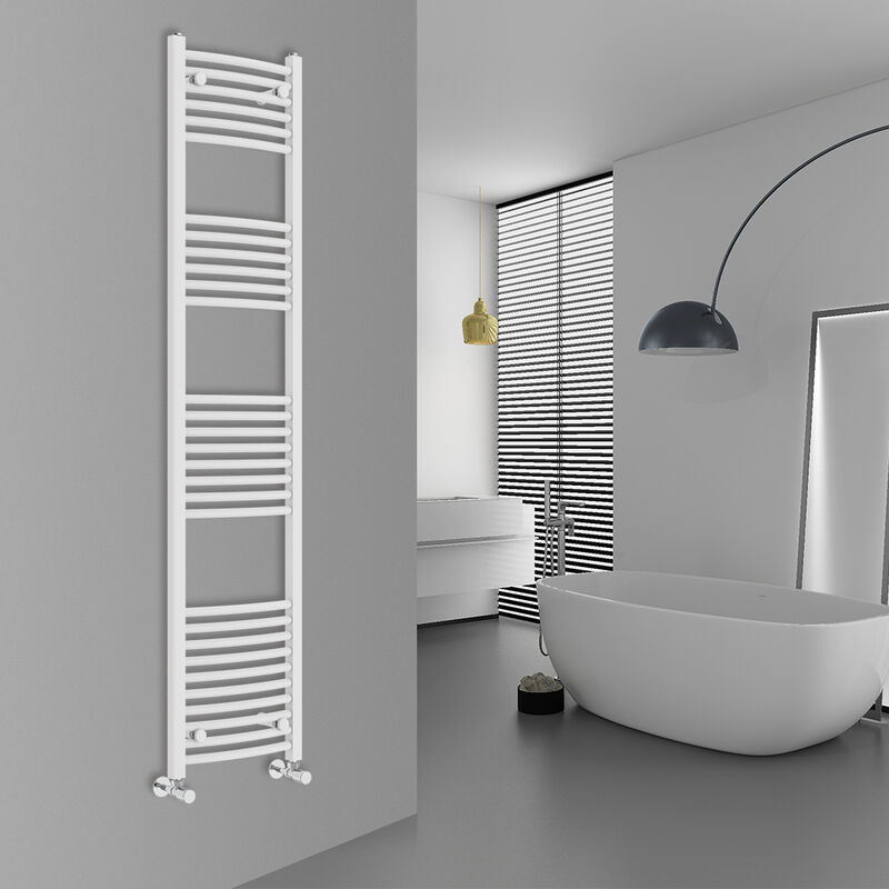 Image of Warmehaus - Curved White Bathroom Ladder&hellip;