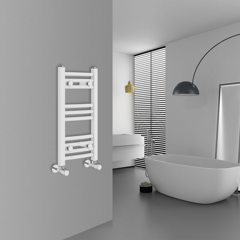 Image of Warmehaus - Curved White Bathroom Ladder&hellip;