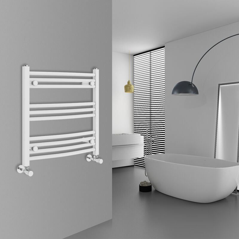 Image of Warmehaus - Curved White Bathroom Ladder&hellip;