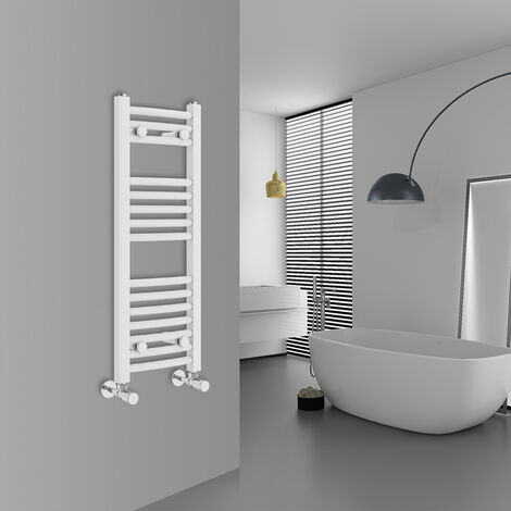 WarmeHaus Curved White Bathroom Ladder Radiator 800x300mm