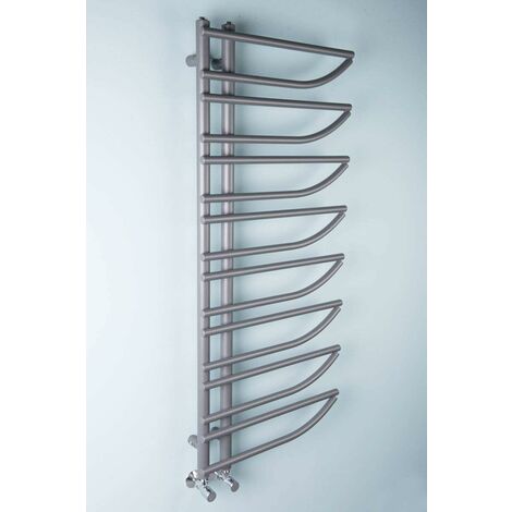 WarmeHaus Designer Bathroom Heated Towel Rail Warmer Radiator Central Heating 1250x500mm Sand Grey