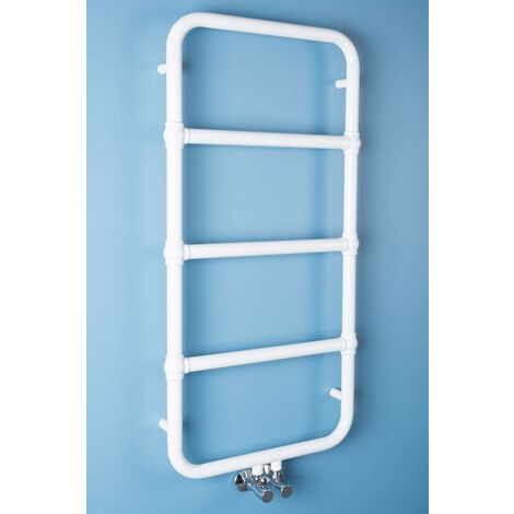 WarmeHaus Designer Bathroom Heated Towel Rail Warmer Radiator Central Heating White 1032x500mm
