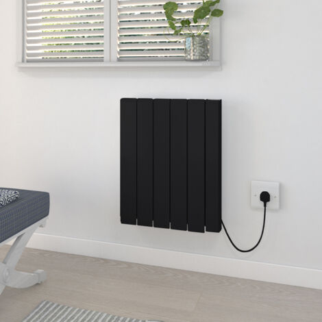 Warmehaus Electric Ceramic WIFI Electric Heater 1500W 5 Fin Black