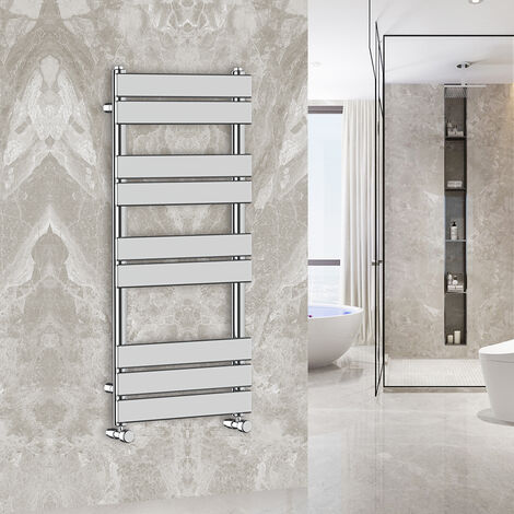 WarmeHaus Flat Panel Bathroom Heated Towel Rail Radiator Ladder Chrome 1000x450mm