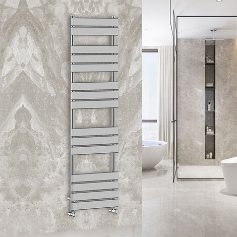 WarmeHaus Flat Panel Bathroom Heated Towel Rail Radiator Ladder Chrome 1600x450mm
