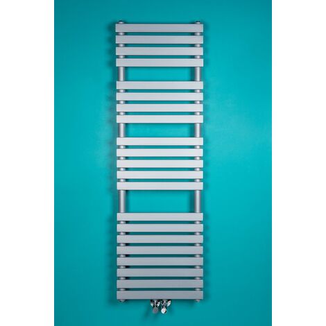 WarmeHaus Heated Towel Rail Bathroom Ladder Radiators Silver 1450x600mm ...
