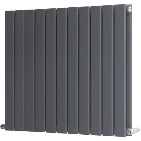 Warmehaus Flat Radiator Anthracite Horizontal Double 600x748mm