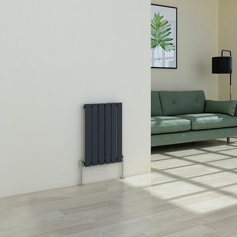 Warmehaus Flat Radiator Anthracite Horizontal Single 600x408mm