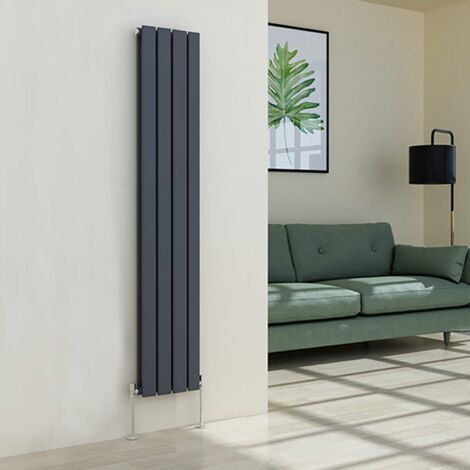 Warmehaus Flat Radiator Anthracite Vertical Double 1600x272mm