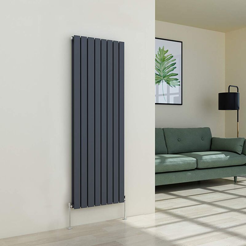 Image of Warmehaus - Flat Radiator Anthracite Vertical&hellip;