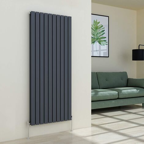 Warmehaus Flat Radiator Anthracite Vertical Double 1600x680mm