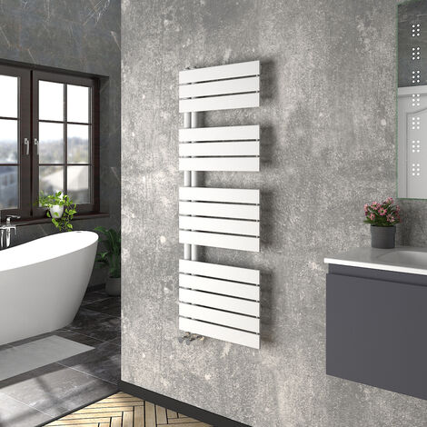 WarmeHaus Heated Towel Radiator Flat Panel White 1380x500mm