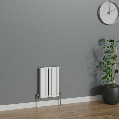 WarmeHaus Horizontal Oval Single Panel White Radiator 600x413mm