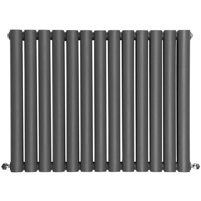 Image of Warmehaus - Oval Anthracite Radiator Horizontal&hellip;