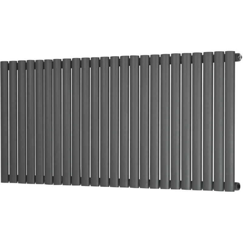 Image of Warmehaus - Oval Anthracite Radiator Horizontal&hellip;