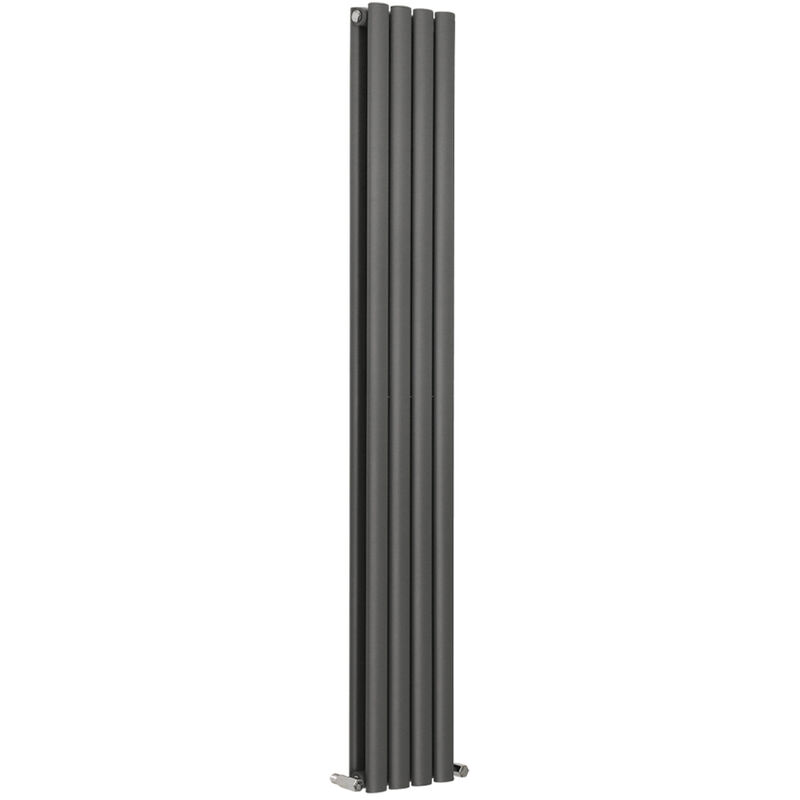 Image of Warmehaus - Oval Anthracite Radiator Vertical&hellip;