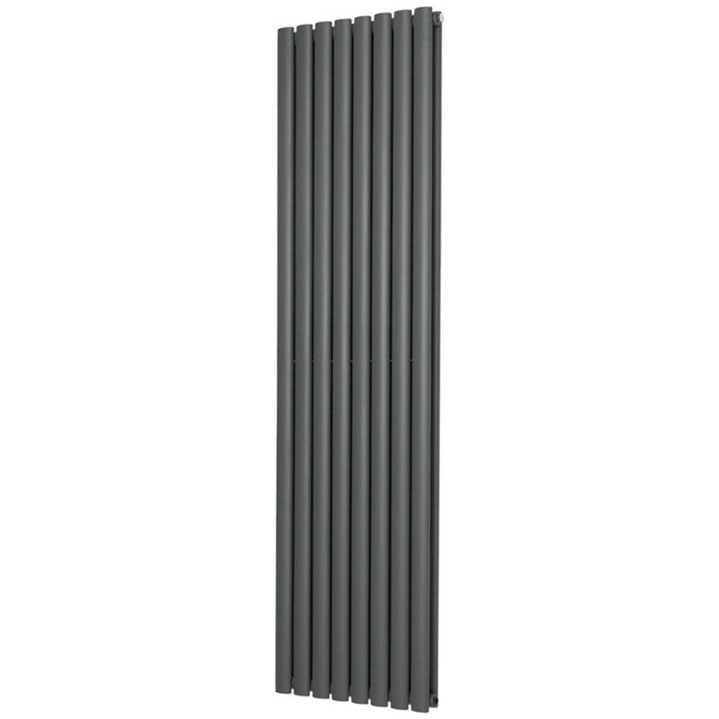 Image of Warmehaus - Oval Anthracite Radiator Vertical&hellip;
