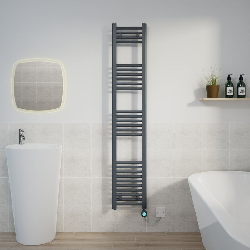 Image of Thermostatic Towel Rail Straight Timer Sand&hellip;