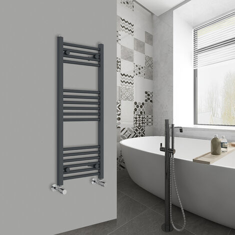 WarmeHaus Straight Anthracite Bathroom Ladder Radiator 1000x400mm