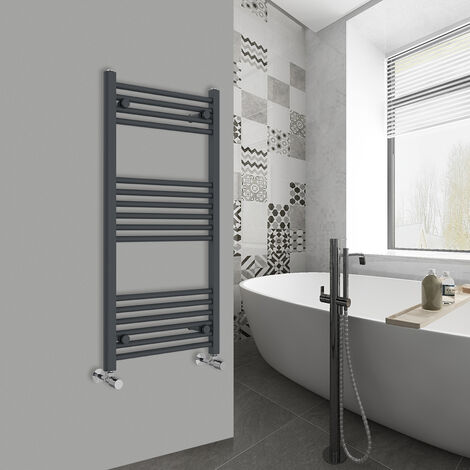 WarmeHaus Straight Anthracite Bathroom Ladder Radiator 1000x500mm
