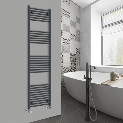 WarmeHaus Straight Anthracite Bathroom Ladder Radiator 1800x500mm