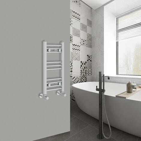 WarmeHaus Straight Chrome Bathroom Ladder Radiator 600x300mm