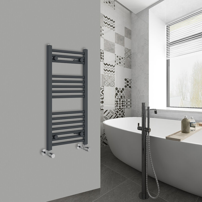 Image of WarmeHaus Straight Anthracite Bathroom Ladder Radiator&hellip;
