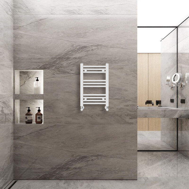 Image of Bathroom Ladder Radiator Straight White 600x400mm&hellip;