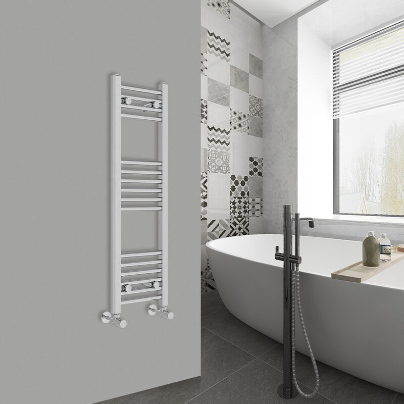 Image of Warmehaus - Straight Chrome Bathroom Ladder&hellip;