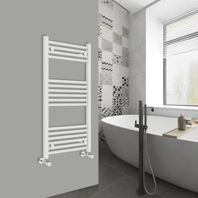 Image of Straight White Bathroom Ladder Radiator 1000x500mm&hellip;