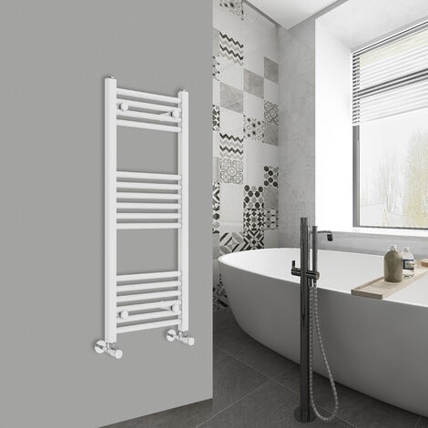 WarmeHaus Straight White Bathroom Ladder Radiator 1000x400mm