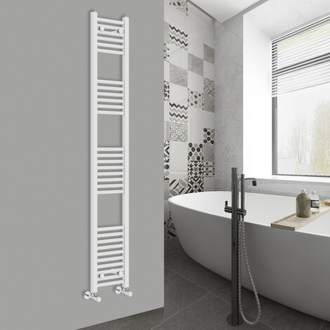 WarmeHaus Straight White Bathroom Ladder Radiator 1800x300mm