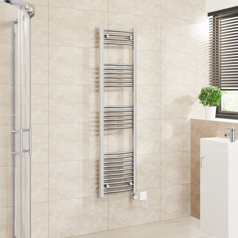 Image of Touch Screen Thermostatic Towel Rail Curved&hellip;