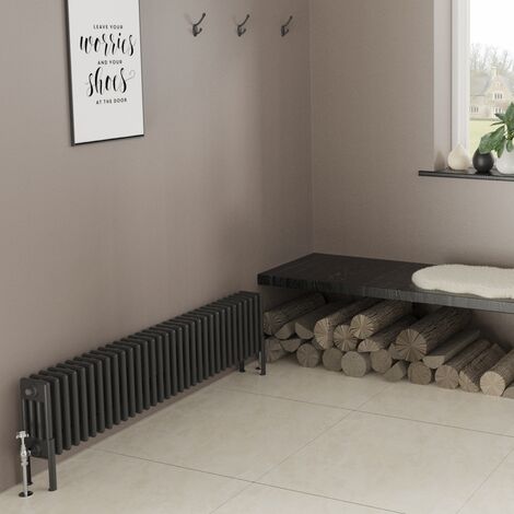Warmehaus Traditional 4 Column Radiator 300x1460 Black