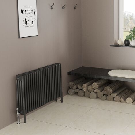 Warmehaus Traditional 4 Column Radiator 600x1010 Black