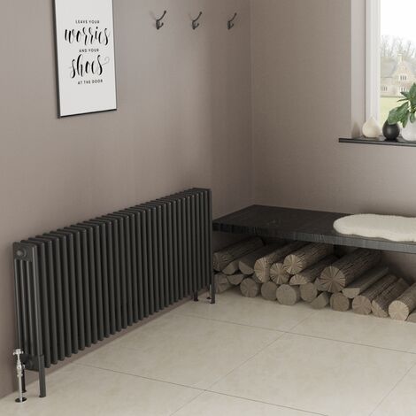 Warmehaus Traditional 4 Column Radiator 600x1460 Black