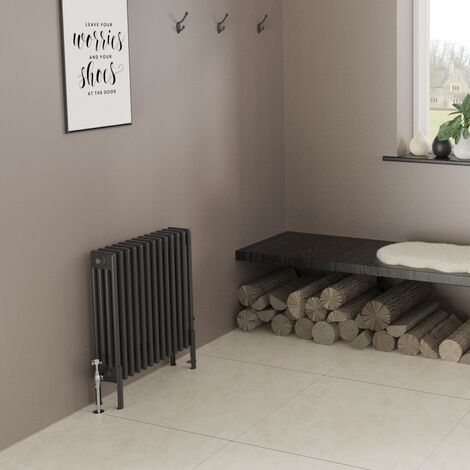 Warmehaus Traditional 4 Column Radiator 600x605 Black