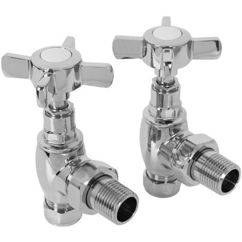Image of Warmehaus Traditional Angled 15mm Radiator Valve&hellip;