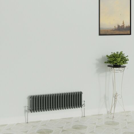 WarmeHaus Traditional Anthracite 2 Column Radiator 300x1010mm