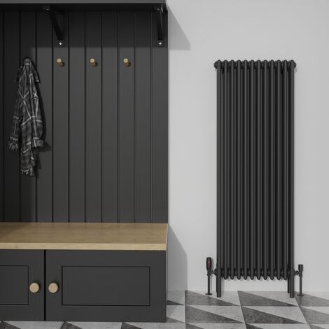 Warmehaus Traditional Black Quadruple Column Radiator 1500x560mm