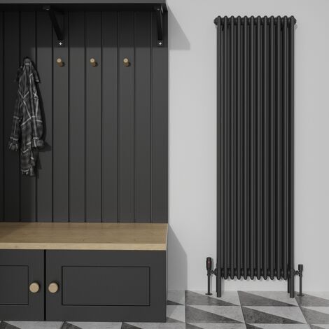 Warmehaus Traditional Black Quadruple Column Radiator 1800x560mm