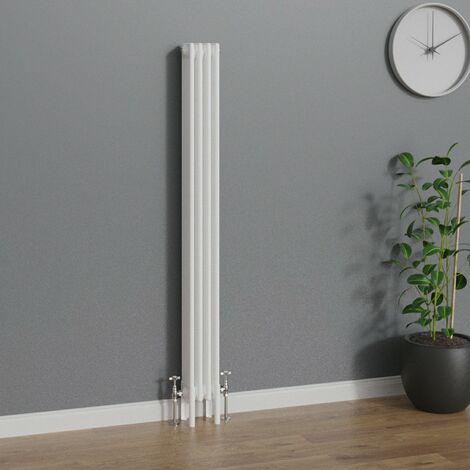 WarmeHaus Traditional Radiator 1800x200mm White Vertical 4 Column