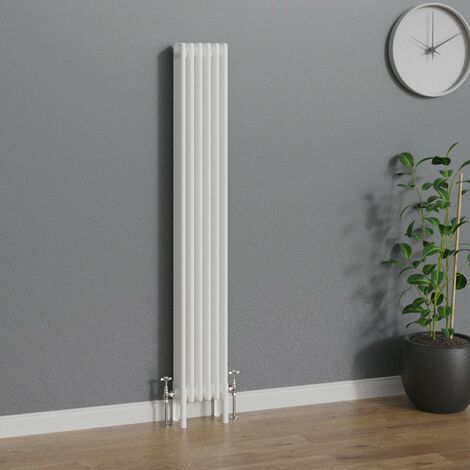 WarmeHaus Traditional Radiator 1800x290mm White Vertical 4 Column